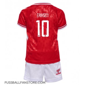 Dänemark Christian Eriksen #10 Replik Heimtrikot Kinder EM 2024 Kurzarm (+ Kurze Hosen)